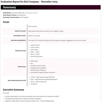 Audit report example 1